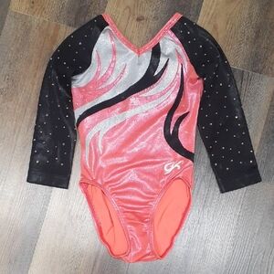 Pink and Black GK Long Sleeve Leotard